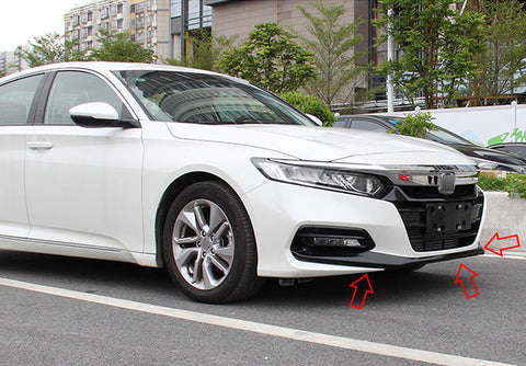 3pcs Glossy Black Car Accessories Front Bumper Lip Cover Stripes Decor Protector Trims for Honda Accord 10th Sedan 2018 2019 2020