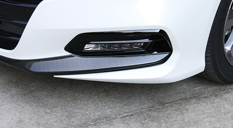 Front Bumper Lip Protector Carbon Fiber Pattern Decor Cover Trim For Honda Accord 2018 2019 2020 10th Generation Only Sedan