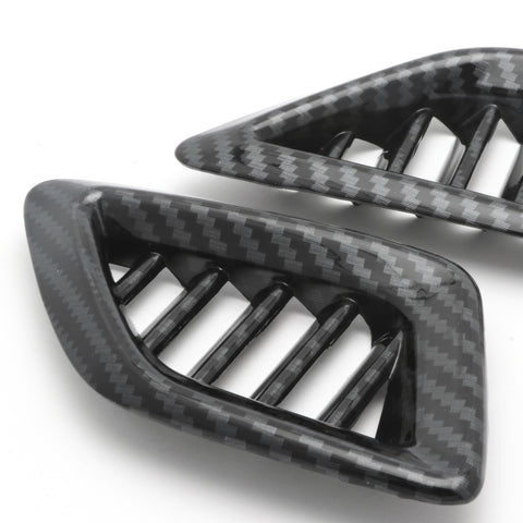 Carbon Fiber Print Dashboard Air Vent AC Outlet Cover Molding Trim 2pcs for Honda Accord 10th Gen 2018 2019 2020