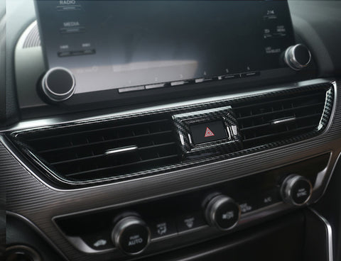 Carbon Fiber Look Gear Shift Knob Steering Wheel Cover For Honda Accord 18-22