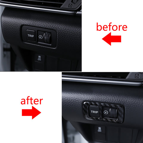 Carbon Fiber Pattern Interior Console Control Function Button Trim Cover for Honda Accord 2018 2019