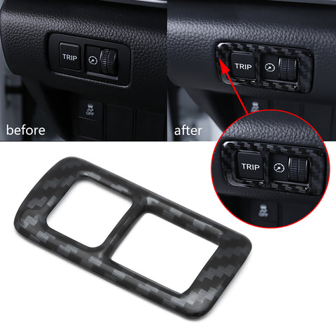 Carbon Fiber Pattern Interior Console Control Function Button Trim Cover for Honda Accord 2018 2019