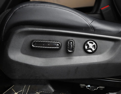 Carbon Fiber Style Car Seat Adjust Handle Button Cover Trim Fit for Honda Accord 2018 2019 2020