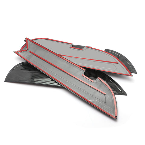 Interior Door Anti-Kick Panel Cover Trim Stainless Steel For Honda Accord 2018-2020, 4PCS(Carbon Fiber Texture)