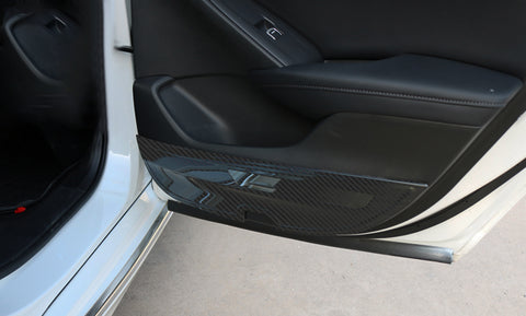 Interior Door Anti-Kick Panel Cover Trim Stainless Steel For Honda Accord 2018-2020, 4PCS(Carbon Fiber Texture)