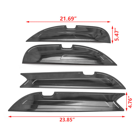 Interior Door Anti-Kick Panel Cover Trim Stainless Steel For Honda Accord 2018-2020, 4PCS(Carbon Fiber Texture)