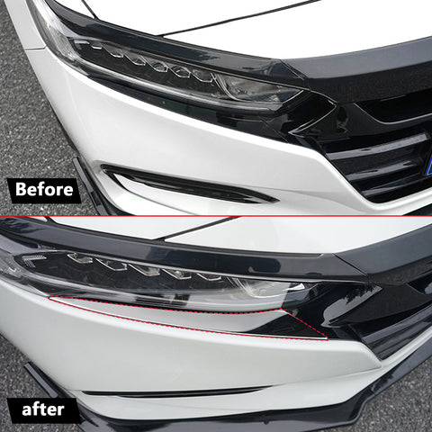 Chrome Stainless Steel Headlight Cover Eyelid Molding Trim for Honda Accord Sedan 10th 2018 2019 2020