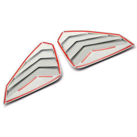 Rear Side Window Louver Air Vent Scoop Shades Cover Blinds For Toyota RAV4 2019-2024 ABS Material Carbon Fiber Style Accessories Exterior Decoration