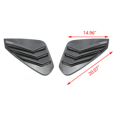 Rear Side Window Louver Air Vent Scoop Shades Cover Blinds For Toyota RAV4 2019-2024 ABS Material Carbon Fiber Style Accessories Exterior Decoration