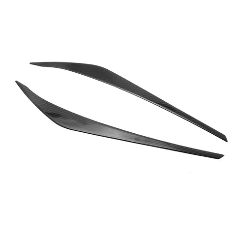 Real Carbon Fiber Front Headlight Eyelid Cover Trim Fit For Hyundai Elantra 2017 2018