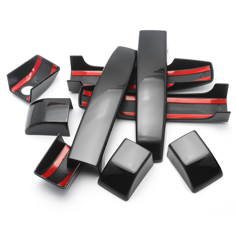 Glossy Black Door Handle Cover Bezel Protective Trim For Land Rover Range Rover L322