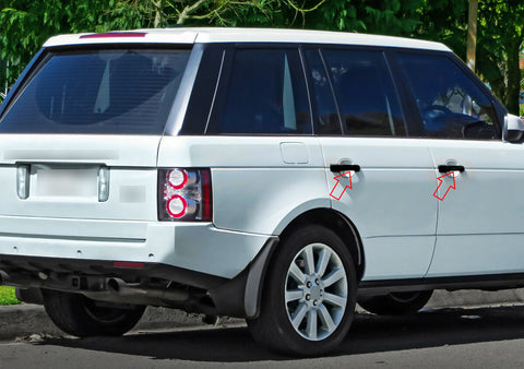 Glossy Black Door Handle Cover Bezel Protective Trim For Land Rover Range Rover L322