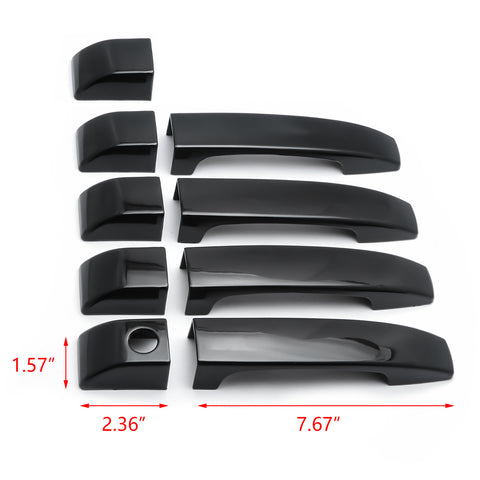 Glossy Black Door Handle Cover Bezel Protective Trim For Land Rover Range Rover L322