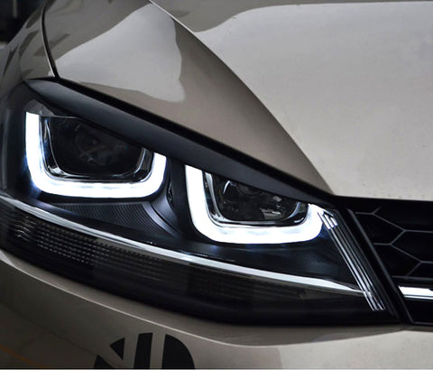 Headlight Eye Lid Eyebrow Cover, Headlights Eyebrow Eyelids Headlight Covers for Volkswagen VW Golf 7 GTI MK7