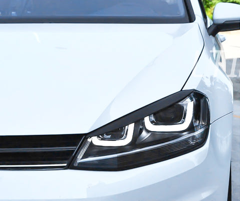 Headlight Eye Lid Eyebrow Cover, Headlights Eyebrow Eyelids Headlight Covers for Volkswagen VW Golf 7 GTI MK7