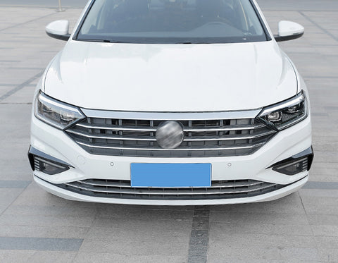 Carbon Fiber Style Front Fog Light Eyebrow Cover Trim Compatible with VW Jetta MK7 2019