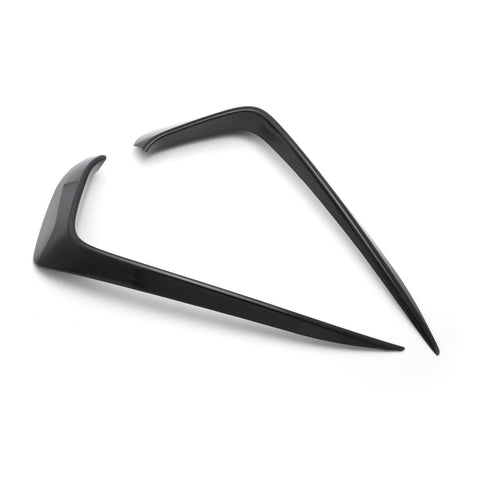 Gloss Black Car Front Bumper Side Vent Splitter Vent Flaps Lip Fog Light Eyelid Eyebrow Trim Fit for VW Jetta MK7 2019