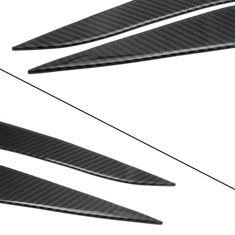 Carbon Fiber Headlight Eyebrows EyeLid Trim Sticker for BMW F10 5 Series 2010 2011 2012 2013 2014 2015 2016