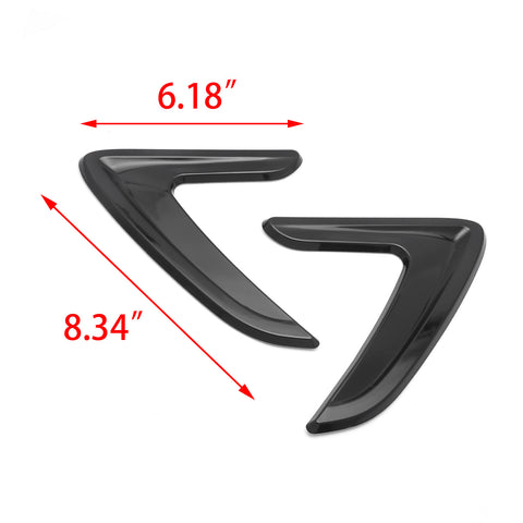 Sport ABS Black Side Fender Air Flow Vent Decor Cover Trim Stickers For Mazda 3