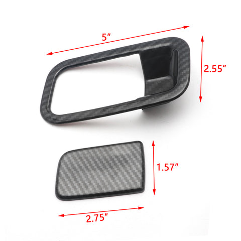Carbon Fiber Style Interior Co-pilot Storage Box Handle Cover Glove Box Handle Molding Trim Decor For Honda Civic 10th Gen 2016 2017 2018 2019 2020