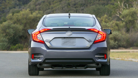 2pcs Chrome Silver Rear Bumper Reflector Strip Trim For Honda Civic 2016 2017 2018 2019 2020 10th Sedan Decoration