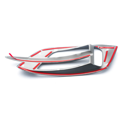 Carbon Fiber Style Rear Reflector Fog Light Lamp Bezel Overlay Cover Molding Trim For Honda Civic 10th Gen Sedan 2016 2017 2018 2019 2020