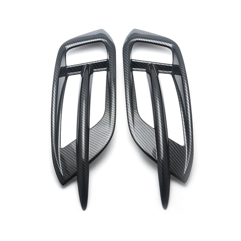 Carbon Fiber Style Rear Reflector Fog Light Lamp Bezel Overlay Cover Molding Trim For Honda Civic 10th Gen Sedan 2016 2017 2018 2019 2020