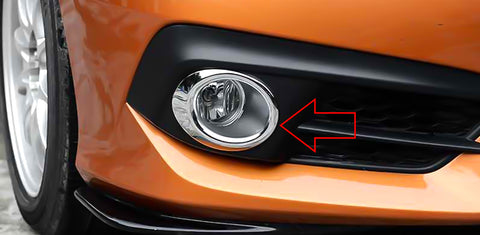 Chrome Front Fog Light Lamp Bezel Overlay Cover Molding Trim For Honda Civic 10th Gen 2016 2017 2018