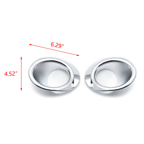 Chrome Front Fog Light Lamp Bezel Overlay Cover Molding Trim For Honda Civic 10th Gen 2016 2017 2018
