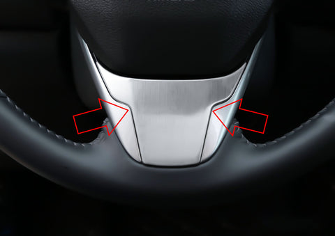 Chrome Steel Interior Steering Wheel Panel Lip Cover Trim for Honda Civic 10th Gen 2016-2021,CRV 2017-2022