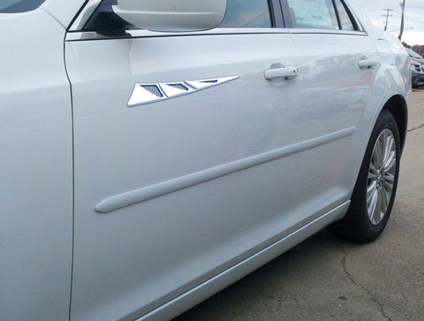 Silver Racing Style Air Flow Intake Sticker Hood Fender Vent Cover For Car Body Door Side Universal Fit Cars 1 Pair