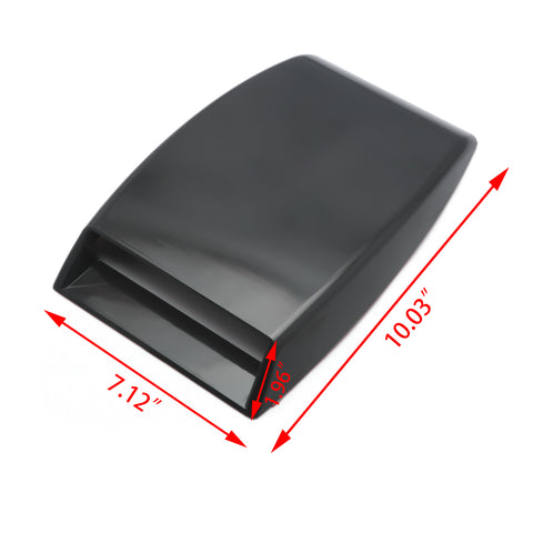Universal Fit Car Air Flow Vent Intake Hood Scoop Bonnet Vent Decorative Cover 10"x7" inches (Glossy Black)