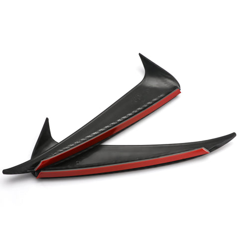 Carbon Fiber Style Rear Bumper Air Vent Spoiler Splitter Canard Insert Cover Trim Fit For Mercedes Benz W205 C-Class 4 Door Sedan C43 C63 AMG C180 C200 C300 2015+