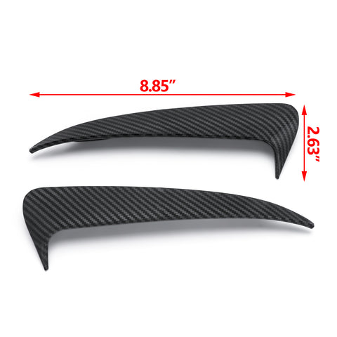 Carbon Fiber Style Rear Bumper Air Vent Spoiler Splitter Canard Insert Cover Trim Fit For Mercedes Benz W205 C-Class 4 Door Sedan C43 C63 AMG C180 C200 C300 2015+
