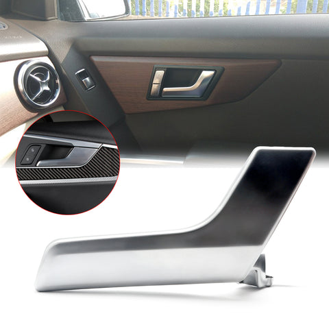 Left Driver / Right Passenger Side Inside Interior Door Handle Repair Kit for Mercedes Benz W204 X204 GLK250 GLK300 GLK350 C230 C250 C350 C63 AMG 2008-2015, Matte Silver