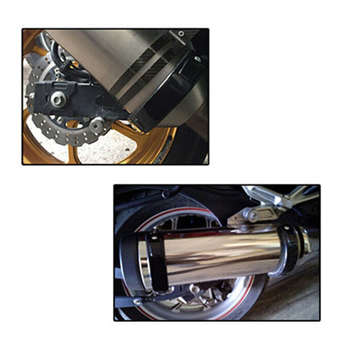 Motorcycle Oval Exhaust Protector Can Cover For Universal 100mm-160mm Motorbike