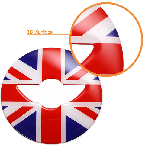 Red Blue Union Jack UK Flag 3D Steering Wheel Decal Sticker For 2014 2015 2016 MINI Cooper F54 F55 F56 2017 F60