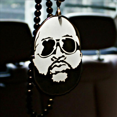 Hip Hop Style Car Hanging Pendant Ornament Full Beard Rearview Mirror Decal
