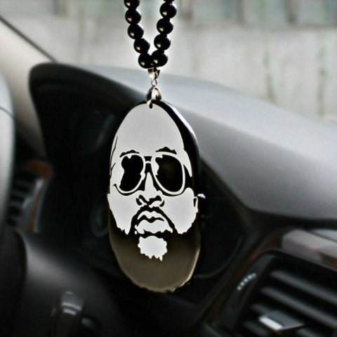 Hip Hop Style Car Hanging Pendant Ornament Full Beard Rearview Mirror Decal