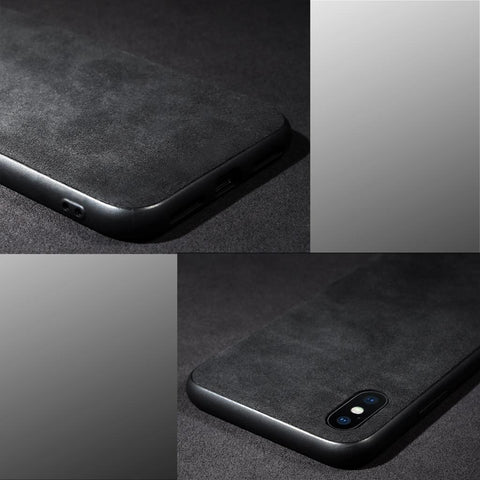 Luxury Super Slim Leather Alcantara Suede Durable Protective Cover Case for iPhone X / 7 / 8 / 7 plus / 8 plus/ Xs/ Xs MAX/ XR (2017 2018)