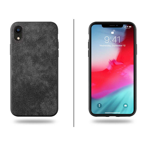 Luxury Super Slim Leather Alcantara Suede Durable Protective Cover Case for iPhone X / 7 / 8 / 7 plus / 8 plus/ Xs/ Xs MAX/ XR (2017 2018)