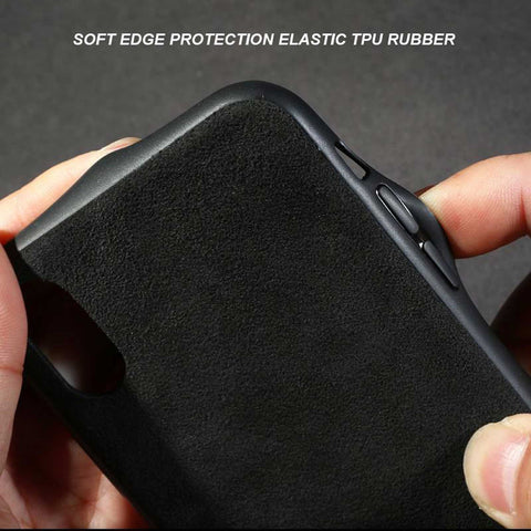 Luxury Super Slim Leather Alcantara Suede Durable Protective Cover Case for iPhone X / 7 / 8 / 7 plus / 8 plus/ Xs/ Xs MAX/ XR (2017 2018)