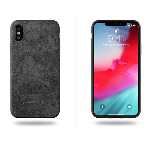 Luxury Super Slim Leather Alcantara Suede Durable Protective Cover Case for iPhone X / 7 / 8 / 7 plus / 8 plus/ Xs/ Xs MAX/ XR (2017 2018)