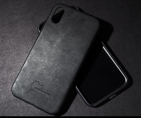 Luxury Super Nurburgring Logo Slim Leather Alcantara Suede Durable Protective Cover Case for iPhone 7 8 iPhone 7 8 plus iPhone X