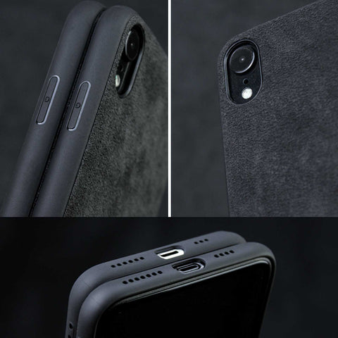 Luxury Super Slim Leather Alcantara Suede Durable Protective Cover Case for iPhone X / 7 / 8 / 7 plus / 8 plus/ Xs/ Xs MAX/ XR (2017 2018)