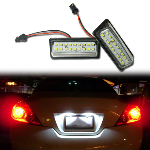 Direct Fit White LED License Plate Light Lamps For Nissan Altima Maxima Murano