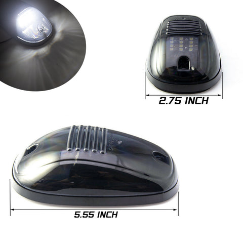 Cab Marker Light - 5 x Amber Smoked Lens LED Clearance Lamp Roof Rooftop Driving Light with Wiring Harness for Dodge RAM 1500