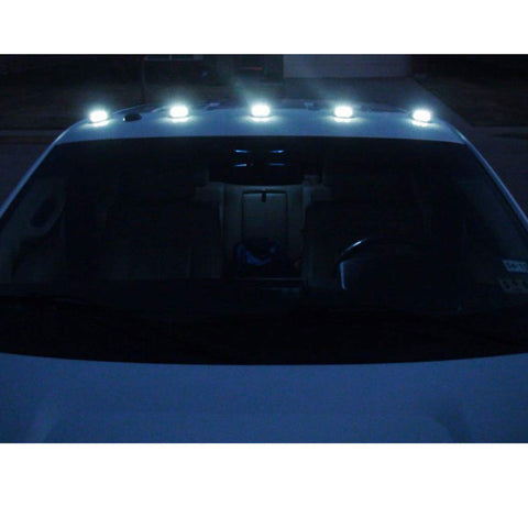 Cab Marker Light - 5 x Amber Smoked Lens LED Clearance Lamp Roof Rooftop Driving Light with Wiring Harness for Dodge RAM 1500