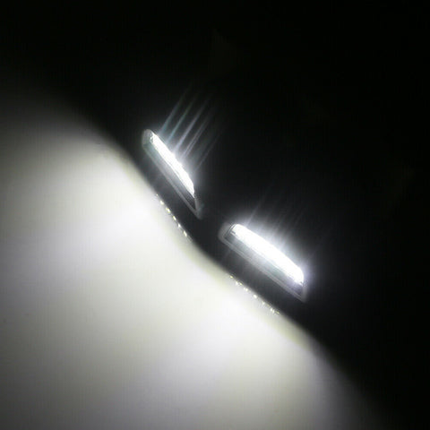 White LED License Plate Light Tag Lamp Assembly Housing Pair Replacement For Chevy Silverado GMC Sierra 1500 2500 3500 Suburban Tahoe Yukon XL Cadillac Escalade