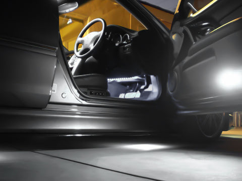 White Full LED Side Door Courtesy Light Assy Compatible With Lexus IS ES GS LS RX GX LX Toyota Avalon Sienna Venza Camry Prius 4Runner, OEM Replacement, Powered by 18-SMD LED